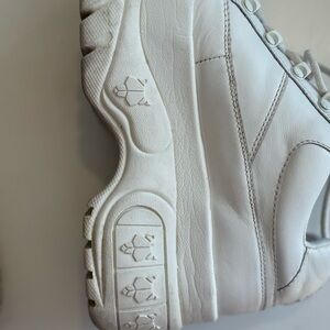 Naked Wolfe White Leather Platform Sneakers